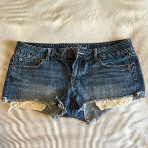 American Eagle Jean shorts with lace